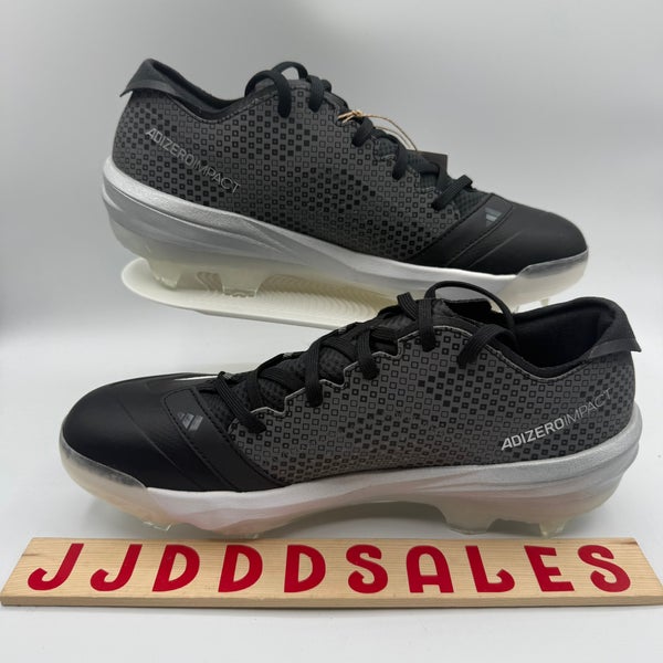 Adidas Adizero Impact TPU Black White Baseball Cleats JI1467  display picture 3