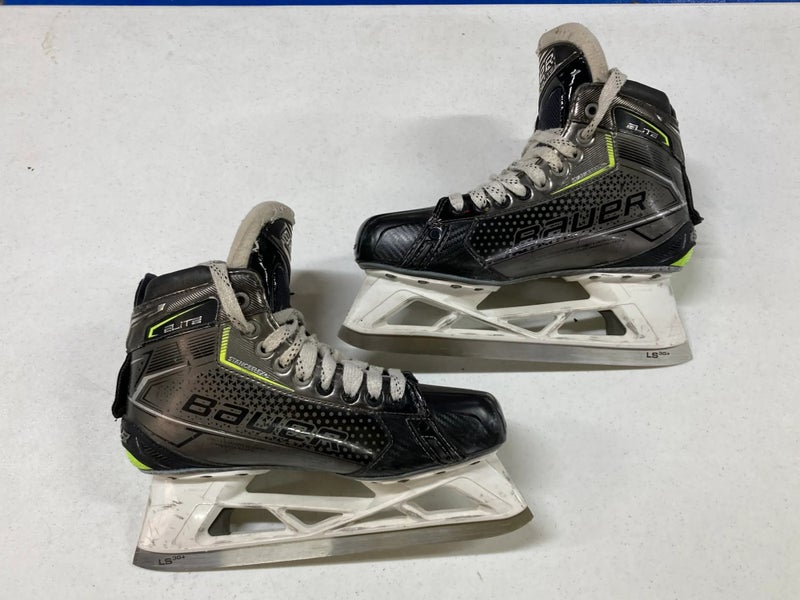 Used Senior Bauer Elite Hockey Goalie Skates Size 8.5 | FIT 2 | GREAT CONDITION
