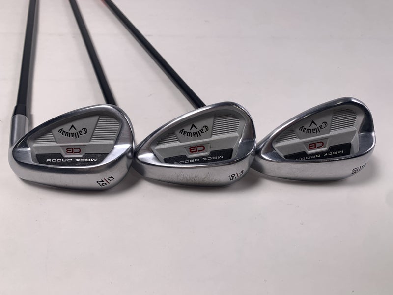 Callaway Mack Daddy CB Wedge Set 52* | 12 56* 14 | 60* 12 KBS Hi-Rev G Mens RH