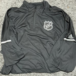 Rare NHL Staff/Referee Black Adidas Quarter Zip Climalite Pullover