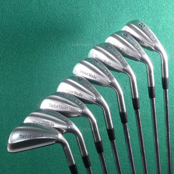 VINTAGE TaylorMade Iron Cleek 3-PW Iron Set Factory TayLite Steel Regular *READ*