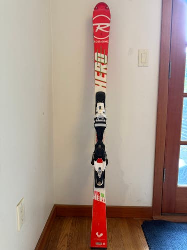 Unisex Rossignol HERO ATHLETE FIS SL 150 cm Racing Skis With Bindings Max Din 12 (Used)