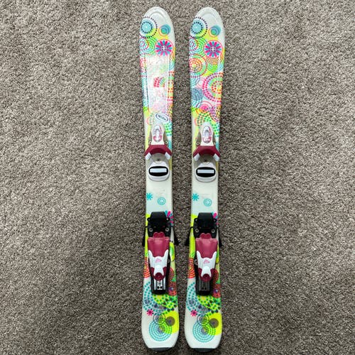 K2 Skis 88CM Roxy Bindings JR Junior Youth Kids Girls Pink