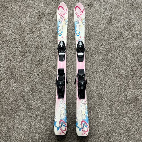 K2 Luv Bug Skis 112CM Tyrolia SR45 Bindings JR Junior Youth Kids Girls Pink