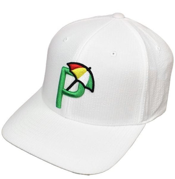 PUMA Golf x Arnold Palmer Seersucker Adjustable Snapback Hat Cap White Glow NEW!