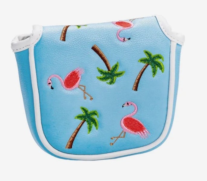 Pins & Aces Dancing Flamingos Mallet Putter Headcover (Blue/Pink) 2025 NEW