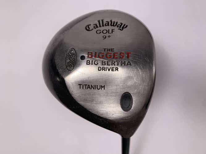 Callaway Biggest Big Bertha Driver 9* True Temper EI-70 Stiff Graphite Mens RH