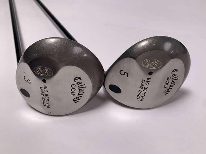 Callaway Big Bertha Warbird 3 & 5 Fairway Wood Set 15* 18* Graman CF310 Mens RH