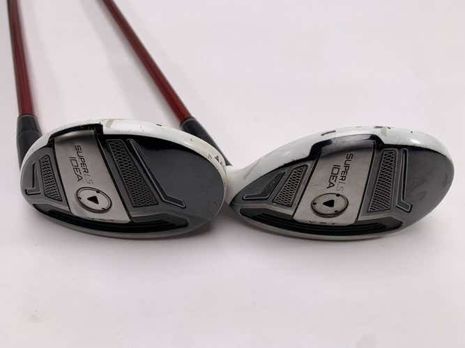 Adams Idea Super LS 3 & 4 Hybrid Set 19* 22* Mitsubishi Rayon Bassara Mens RH