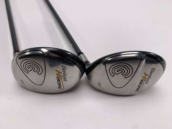 Cleveland Hibore  &  Fairway Wood Set 15* 19* Fujikura Cleveland Senior RH