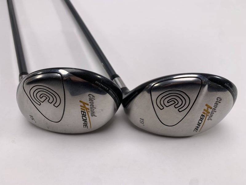 Cleveland Hibore  &  Fairway Wood Set 15* 19* Fujikura Cleveland Senior RH