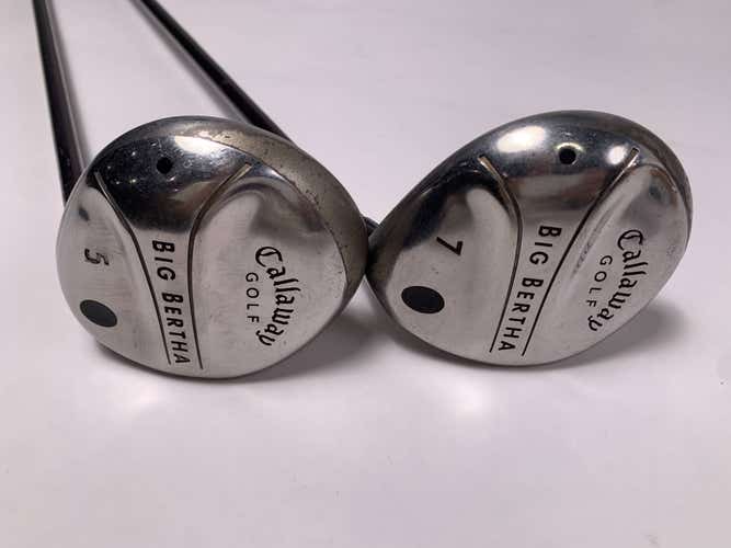 Callaway Big Bertha 2004 5 & 7 Fairway Wood Set 18* 21* Big Bertha Gems Mens RH