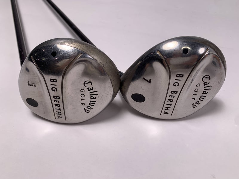 Callaway Big Bertha 2004 5 & 7 Fairway Wood Set 18* 21* Big Bertha Gems Mens RH