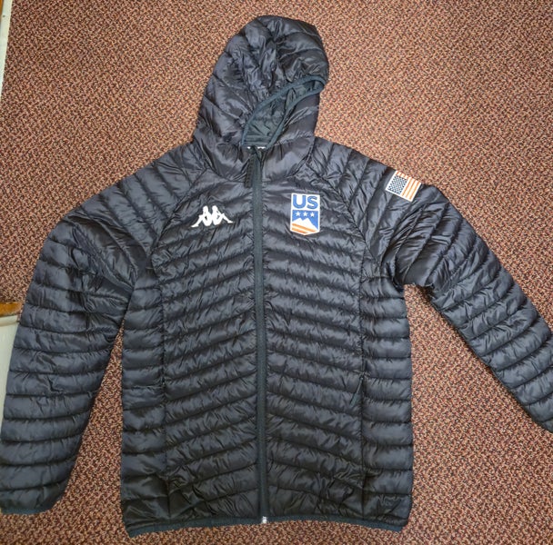 Kappa Men's US Ski Team 6Cento Official Jacket Size XXL Hooded Black USA Winter Olympics