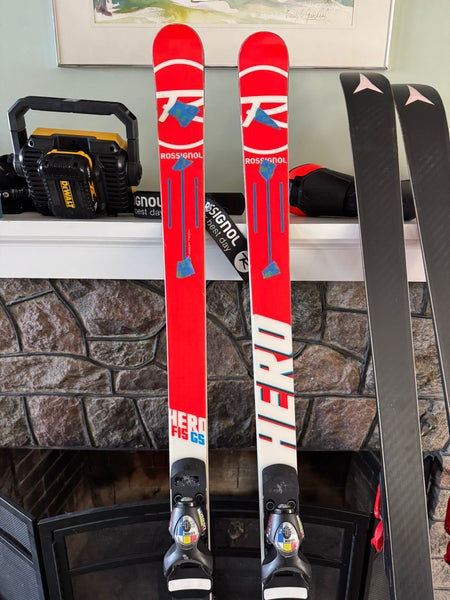 Men's 2018 Rossignol Hero FIS GS Pro 193 cm Racing Skis With Bindings Max Din 18 (Used)