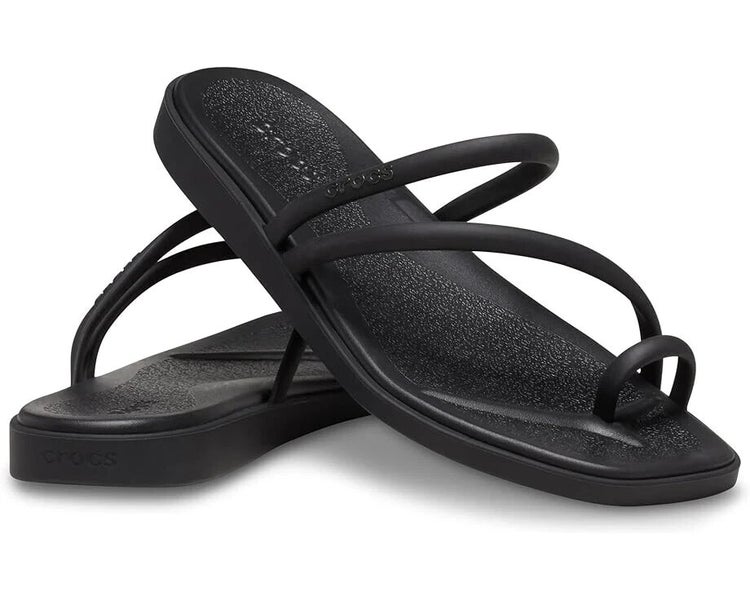 Crocs Miami 209862-001 Slide Women's US 11 Black Slip On Toe Loop Sandals TLW353