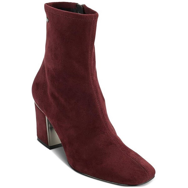 Dkny Cavale K3361296 Booties Women's Bordeaux Stretch Side Zip Boots TZP427