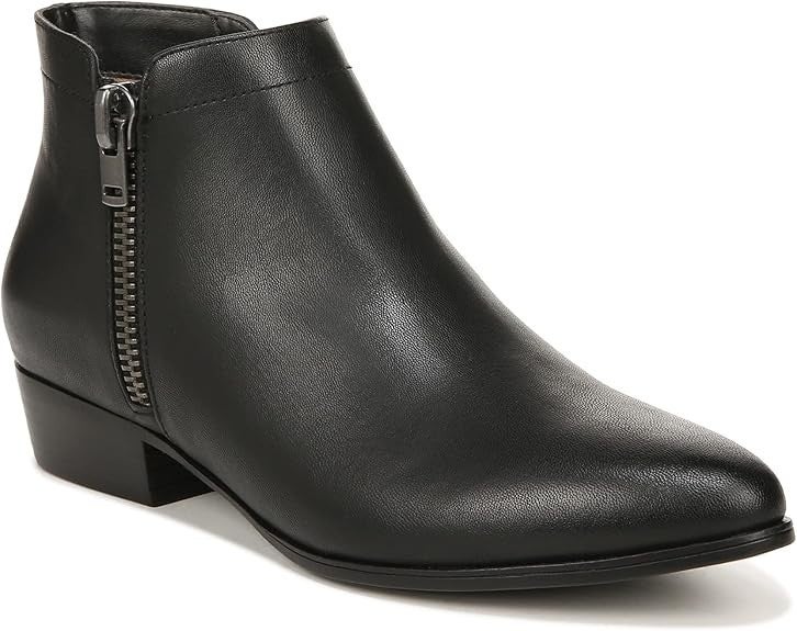 Naturalizer Claire Booties Womens US 8 Black Leather Side Zip Ankle Boots TZP441