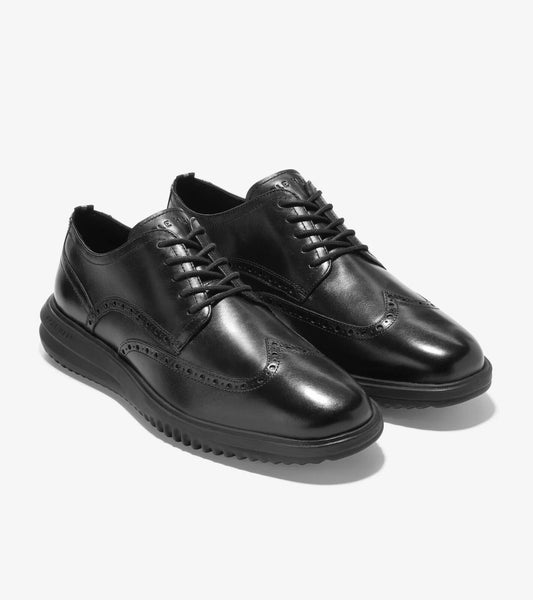 Cole Haan Grand+ C36938 Oxford Men's 11 Black Leather Wingtip Dress Shoes TZP407