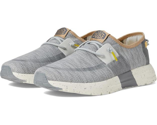 Hey Dude Sirocco Sport Mode 40714-00J Mens US 12 Light Gray Slip On Shoes TZP298