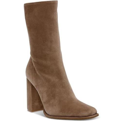 Steve Madden Lockwood Boots Women's US 10 Oatmeal Suede Mid-Calf Bootie TZP377