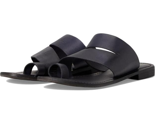 Free People Abilene Thong Women's US 8.5 Black Leather Toe Loop Sandals TZP292