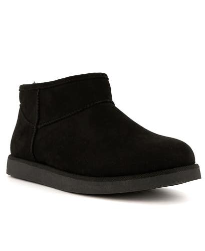 Juicy Couture Kiona Boots Women's US 7 Black Round Toe Ankle Slip-On TZP397