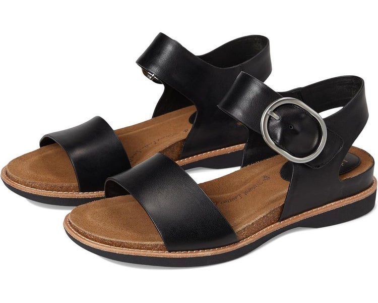 Sofft Bali Sandals Women's US 8.5 Black Leather Adjustable Strap Summer TZP296