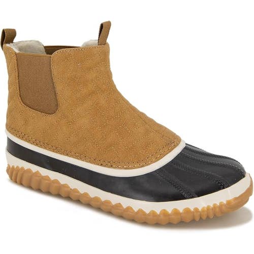 Jambu Paisley Boots Women's Tan Black Round Toe Waterproof Ankle Booties TZP408