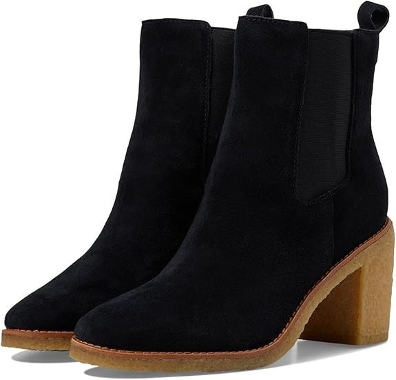 Lauren Ralph Lauren Marianna Chelsea Women US 9 Black Suede Fashion Boots TZP438