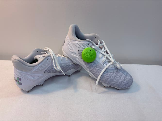 Under Armour Yard MT 3.0 Cleats - White - size 10.5 - New!