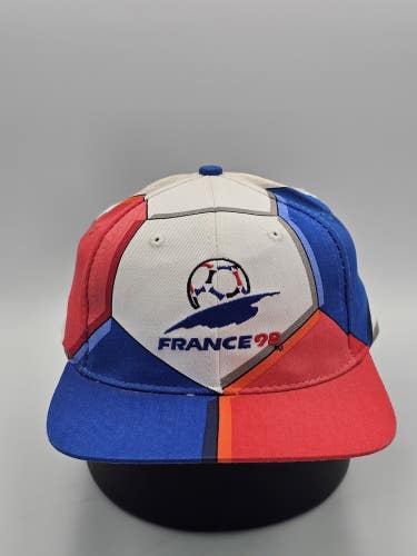 NEW Vintage World Cup France 98 Soccer Coupe Du Monde Big Logo Hat Cap Snapback
