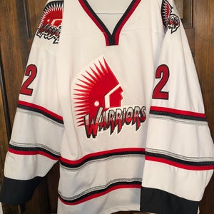 USED MOOSE JAW WARRIORS HOCKEY JERSEY SIZE UNKNOWN