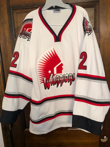 USED MOOSE JAW WARRIORS HOCKEY JERSEY SIZE UNKNOWN
