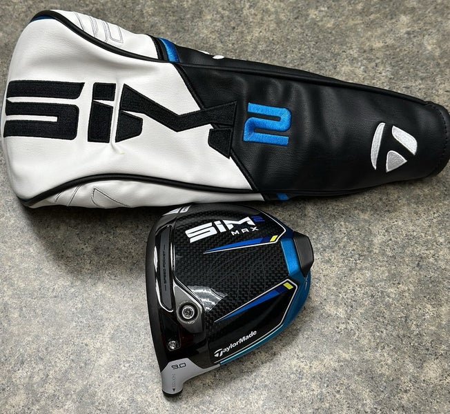TaylorMade SIM2 MAX Driver LEFT Hand 9* LH Head Only w/ Headcover MINT!
