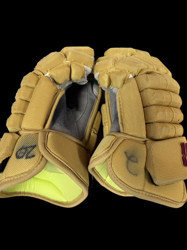 14" Warrior Alpha Pro Gloves (Used). Gold and Maroon -4