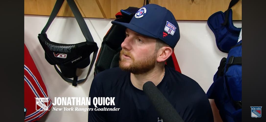 Jonathan Quick 32 New York Rangers Fanatics Authentic Pro HAT Team Player Issued Used Worn