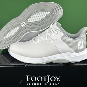 NEW FootJoy Prolite Mens Spikeless Golf Shoes 56924 White/Gray - Choose Size