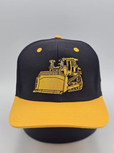 Vintage Caterpillar CAT Bulldozer Promo Work Construction Vtg Hat Cap Snapback