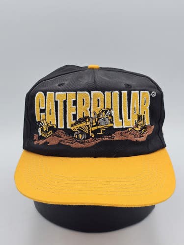 Vintage CAT Caterpillar Dump Truck Bulldozer Promo Work Hat Cap Vtg Snapback