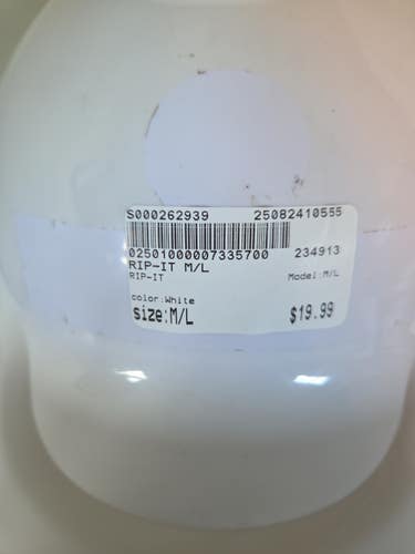 Rip It (Used) White Batting Helmet