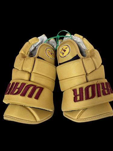 14" Warrior Alpha Pro Gloves (Used). Gold and Maroon -3