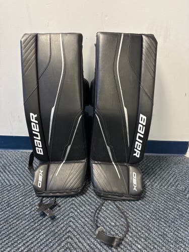 Black Bauer GSX (2023 Model) Goalie Leg Pads (Used) | Junior Medium (28+)