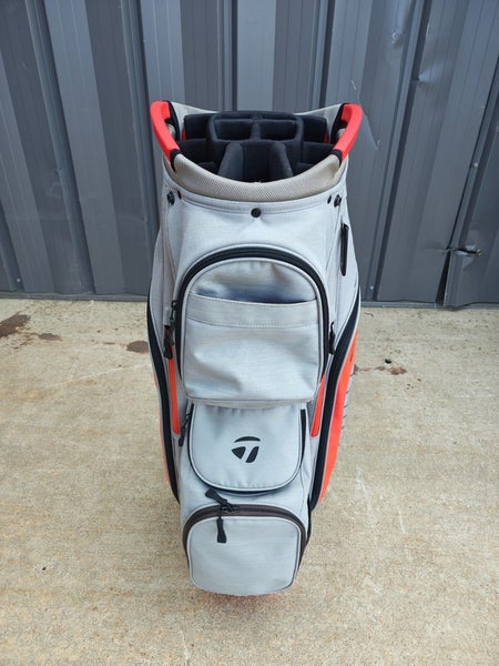 Taylormade Cart Lite Golf Bag 14-Way Grey/Black/Orange w Raincover