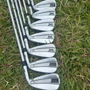 Men's 2021 PXG 0211 COR2 Right Handed Iron Set Stiff Flex 8 Pieces Steel Shaft (Used)