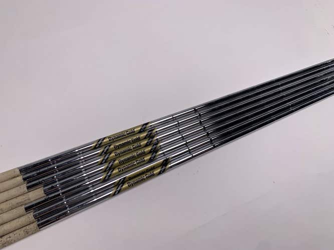 True Temper Dynamic Gold XSeven XStiff Iron Set 7 Shafts 35''-38.25'' Pull 0.355