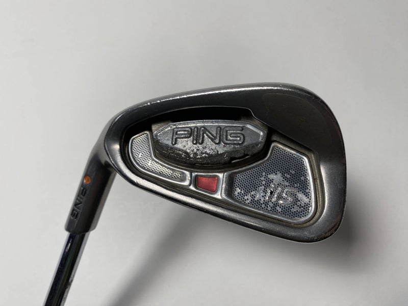 Ping i15 Single 6 Iron Orange Dot 2* Flat AWT Stiff Steel Mens LH