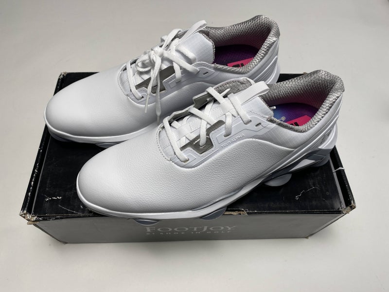 FootJoy Tour Alpha Golf Shoes White Gray Men's SZ 11 NArrow (55543)