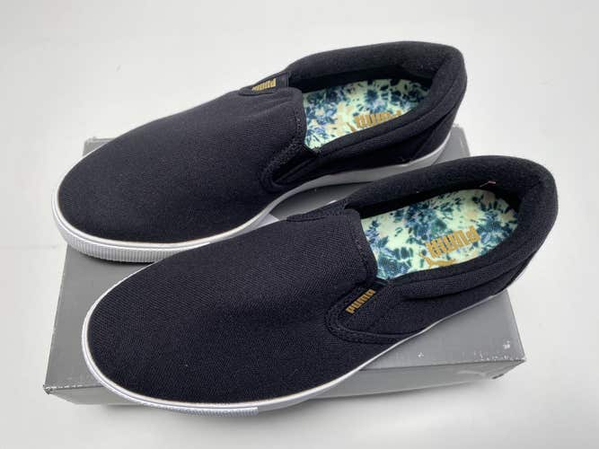 Puma Tustin Summer Casual Shoes Black Gold Women's SZ 7 (194230 05)