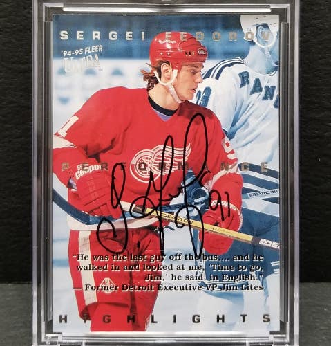 1994-95 Fleer Ultra Sergei Fedorov Auto Performance Highlights #5